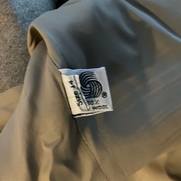 Vintage Christian Dior Double Breasted Brown Blazer Velvet Collar/Cuffs Sz 14 - Picture 8 of 9